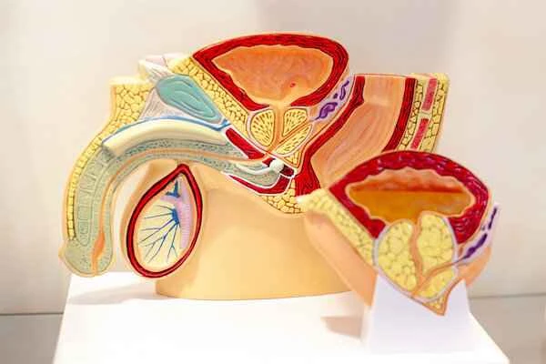 What does localized calcification of the prostate mean?