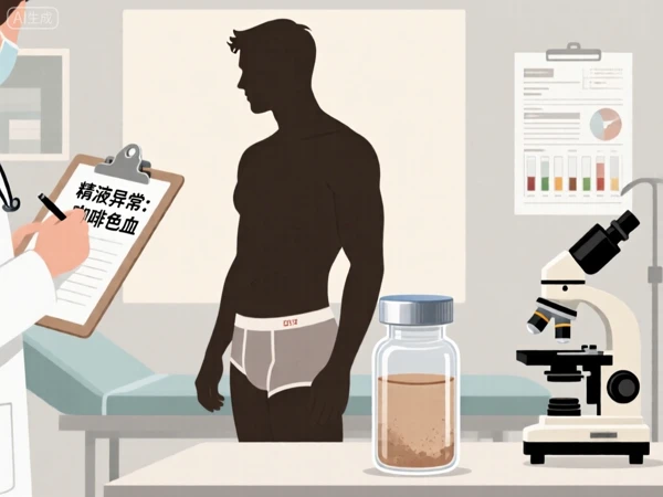 What department should I go to if my semen is red?